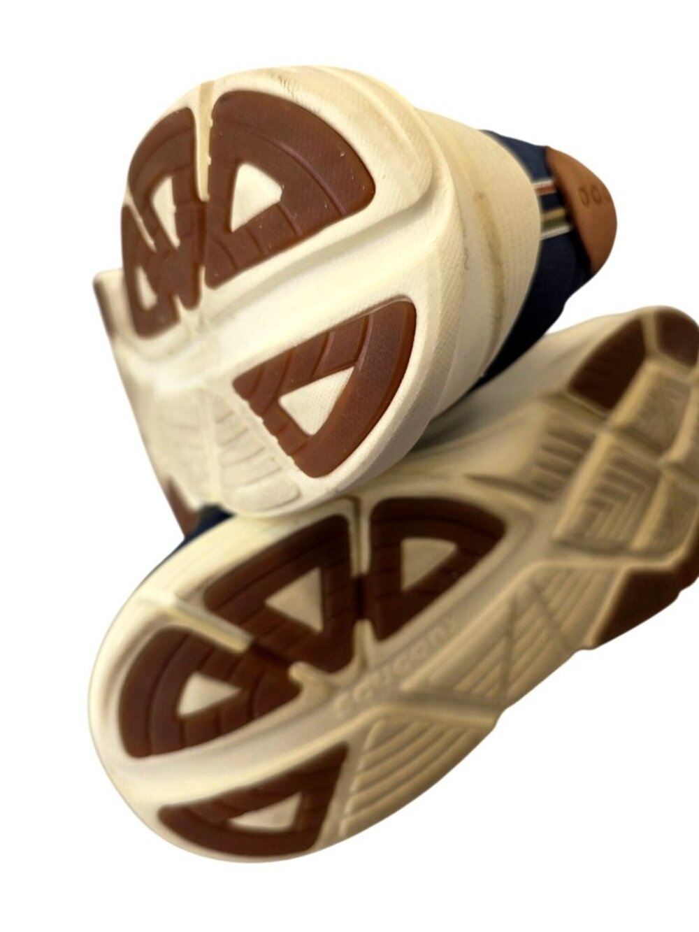 Saucony PowerRun Mens Sz 9.5 Blue Running Shoes Sneakers Athletic Leather Trim